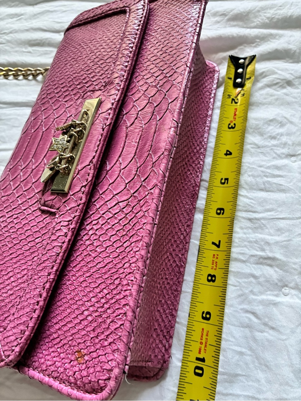 Liz Claiborne Pink and Lilac Quilted with charms purse - Picture 8 of 10